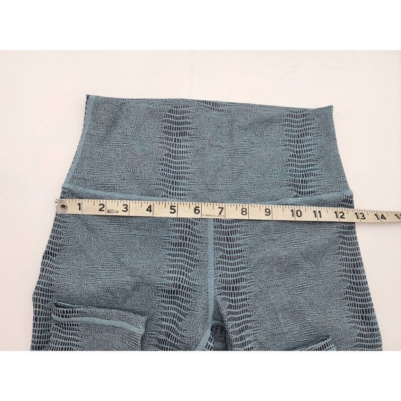 Zyia Active Blue Snakeskin Hi-rise Comfort Yoga Leggings Size 4 - Picture 4 of 8